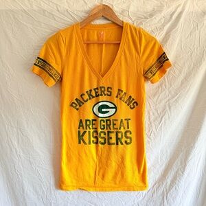 PINK Yellow Green Bay Packers Fans T-Shirt